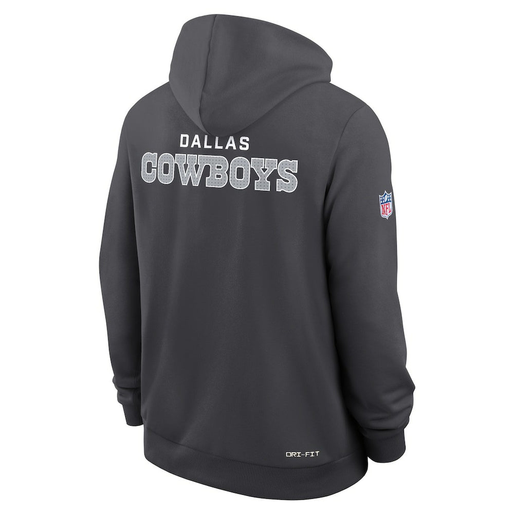 Dallas Cowboys Sideline Standard Issue Initial Home Dri-FIT Hoodie - Anthracite Hoodies
