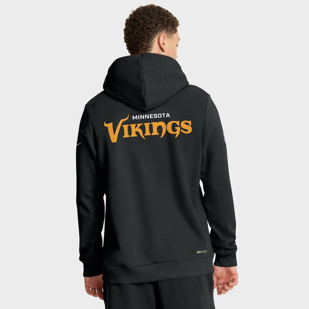 Minnesota Vikings Sideline Standard Issue Initial Home Dri-FIT Hoodie - Black Hoodies