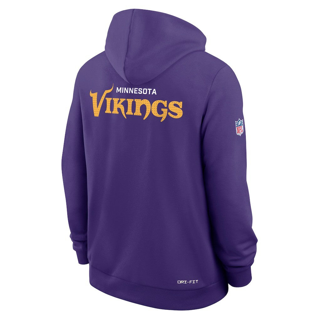 Minnesota Vikings Sideline Standard Issue Initial Home Dri-FIT Hoodie - Purple Hoodies