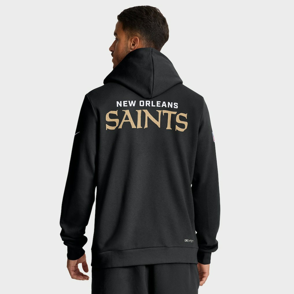 New Orleans Saints Sideline Standard Issue Initial Home Dri-FIT Hoodie - Black Hoodies