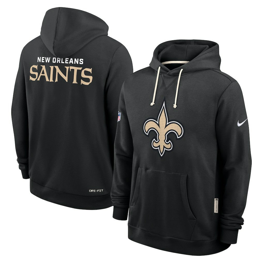 New Orleans Saints Sideline Standard Issue Initial Home Dri-FIT Hoodie - Black Hoodies