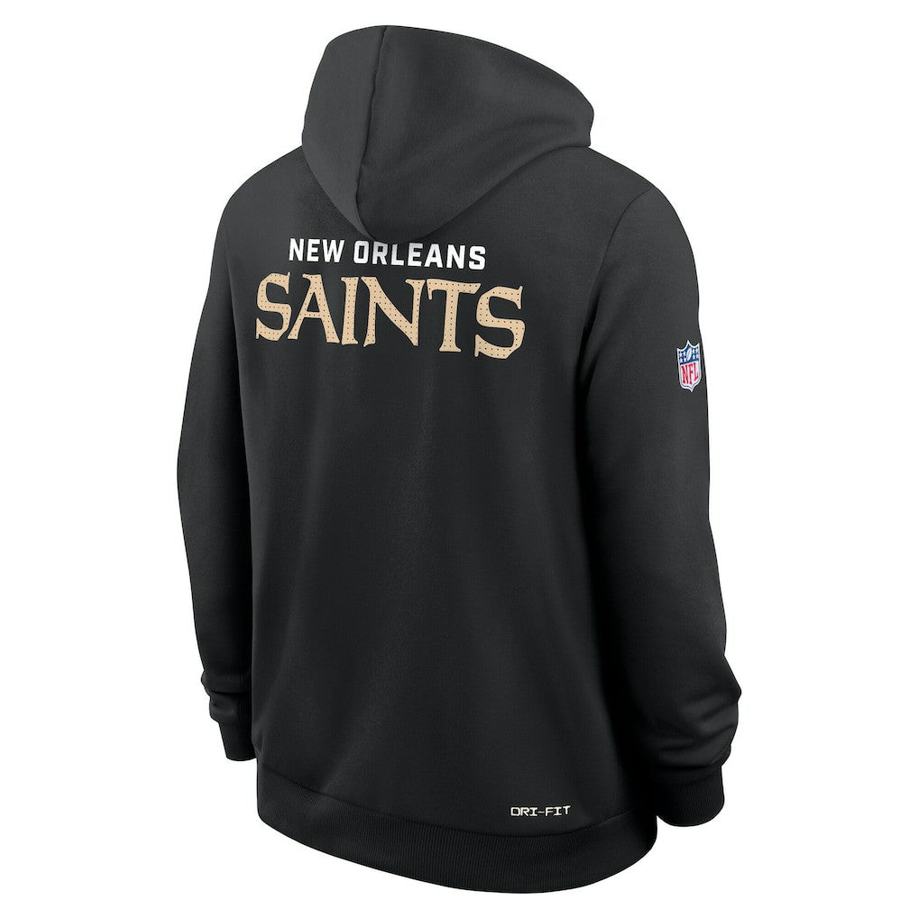 New Orleans Saints Sideline Standard Issue Initial Home Dri-FIT Hoodie - Black Hoodies