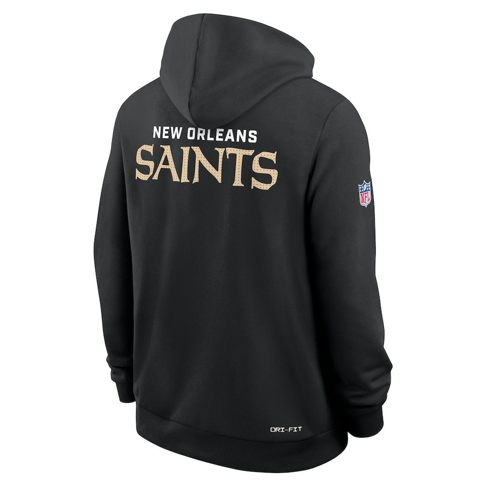 New Orleans Saints Sideline Standard Issue Initial Home Dri-FIT Hoodie - Black Hoodies