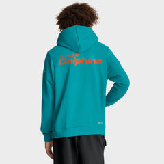 Miami Dolphins Sideline Standard Issue Initial Home Dri-FIT Hoodie - Aqua Hoodies