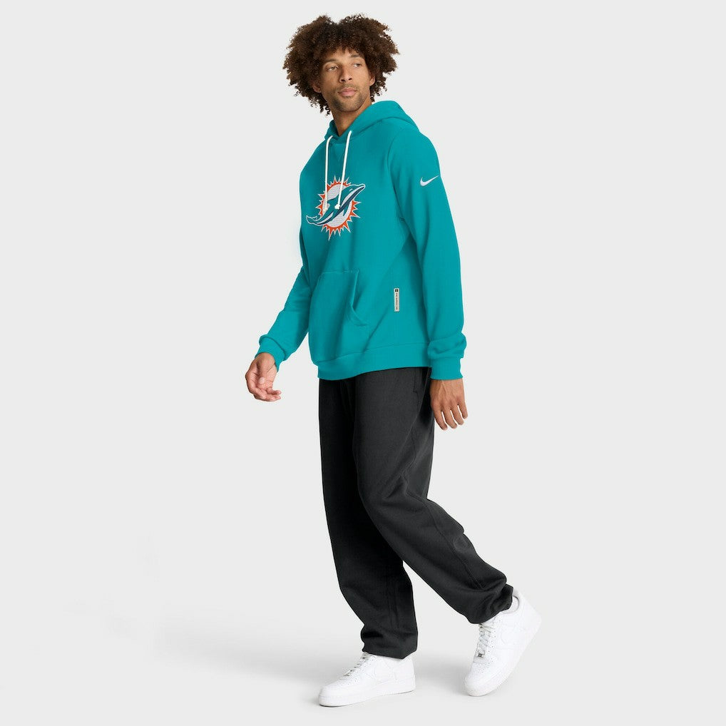 Miami Dolphins Sideline Standard Issue Initial Home Dri-FIT Hoodie - Aqua Hoodies