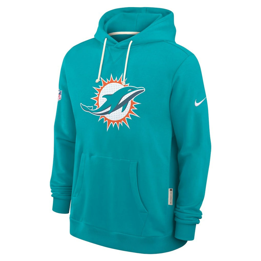 Miami Dolphins Sideline Standard Issue Initial Home Dri-FIT Hoodie - Aqua Hoodies
