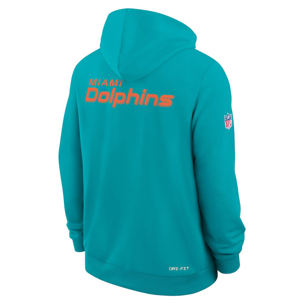 Miami Dolphins Sideline Standard Issue Initial Home Dri-FIT Hoodie - Aqua Hoodies