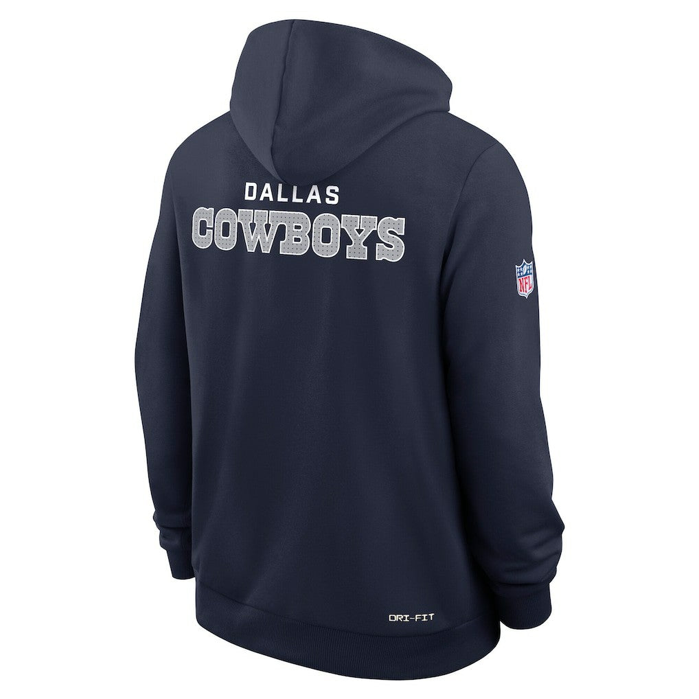 Dallas Cowboys Sideline Standard Issue Initial Home Dri-FIT Hoodie - Navy Hoodies