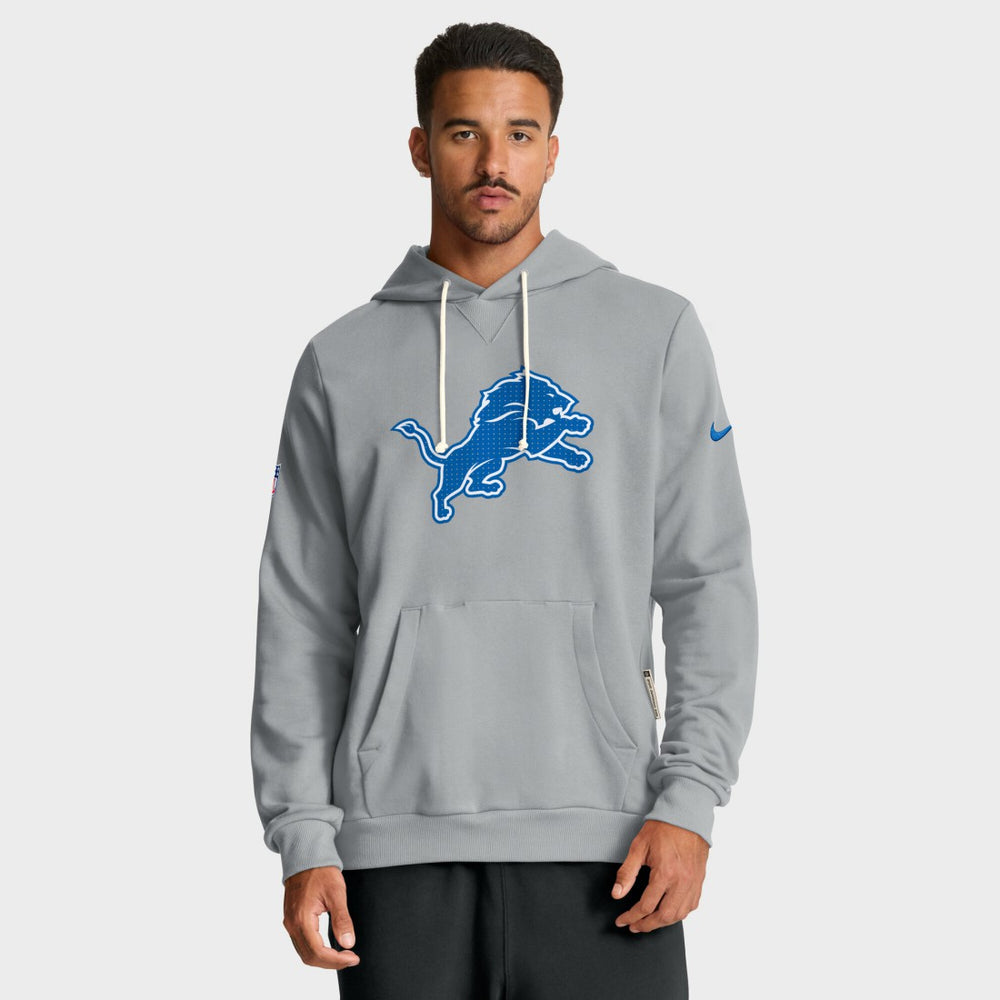 Detroit Lions Sideline Standard Issue Initial Home Dri-FIT Hoodie - Gray Hoodies