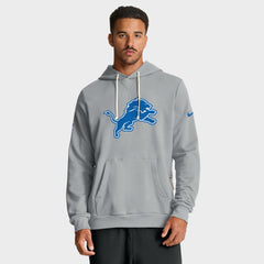 Detroit Lions Sideline Standard Issue Initial Home Dri-FIT Hoodie - Gray Hoodies