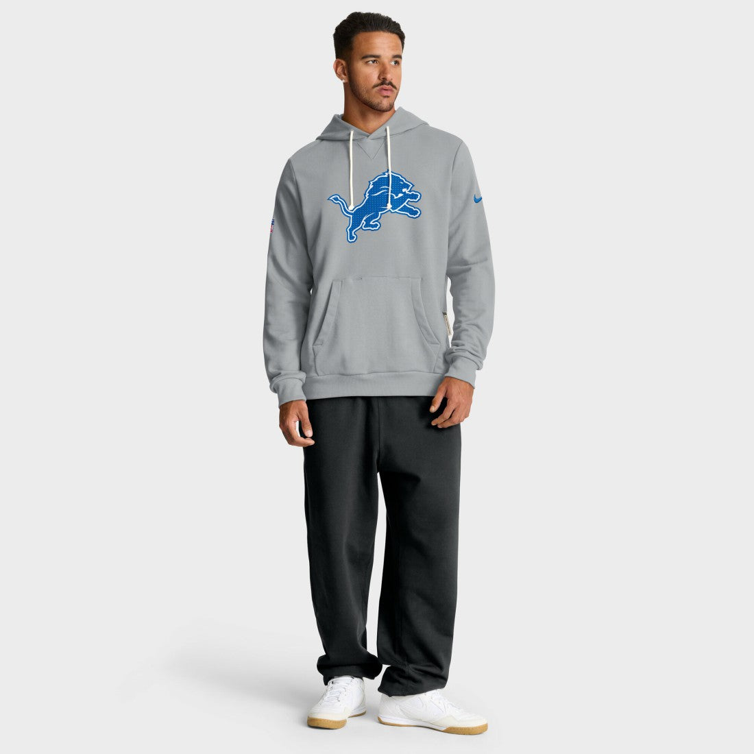 Detroit Lions Sideline Standard Issue Initial Home Dri-FIT Hoodie - Gray Hoodies