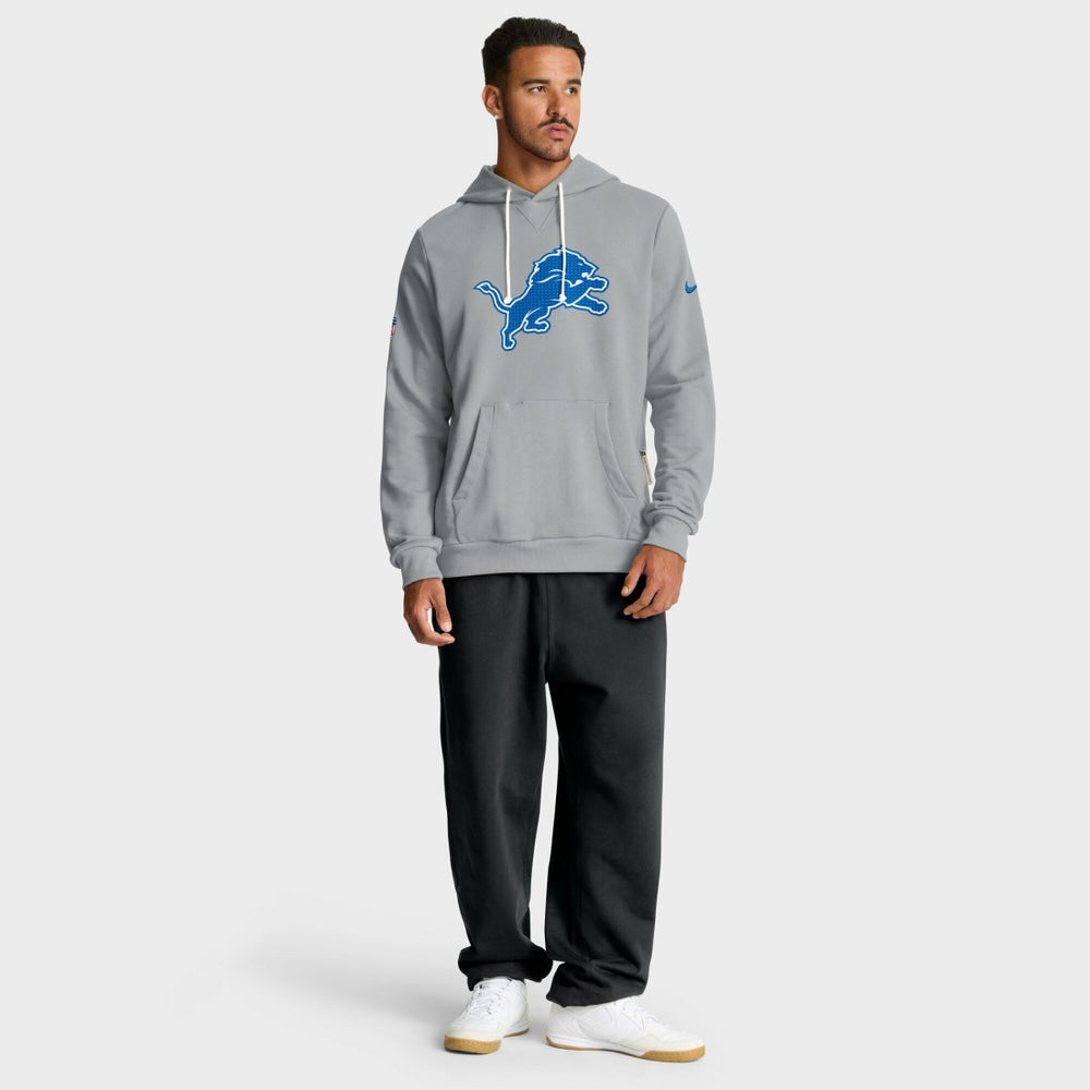 Detroit Lions Sideline Standard Issue Initial Home Dri-FIT Hoodie - Gray Hoodies