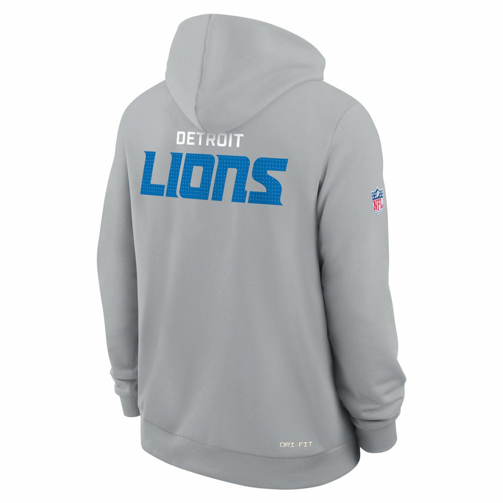Detroit Lions Sideline Standard Issue Initial Home Dri-FIT Hoodie - Gray Hoodies