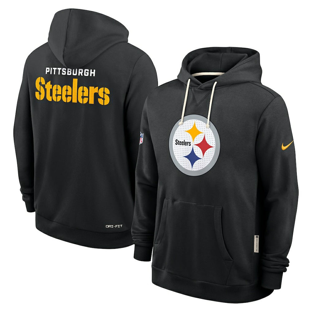 Pittsburgh Steelers Sideline Standard Issue Initial Home Dri-FIT Hoodie - Black Hoodies