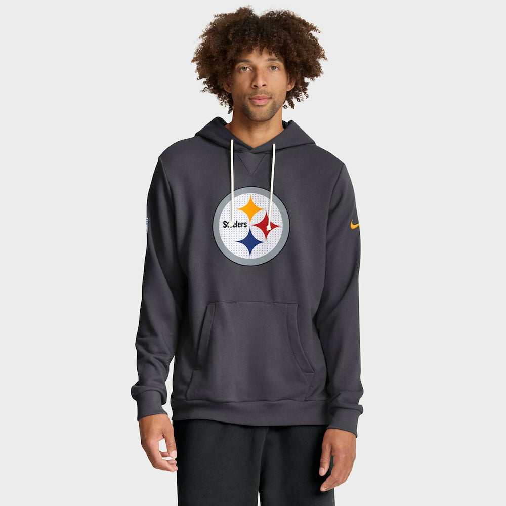 Pittsburgh Steelers Sideline Standard Issue Initial Home Dri-FIT Hoodie - Anthracite Hoodies