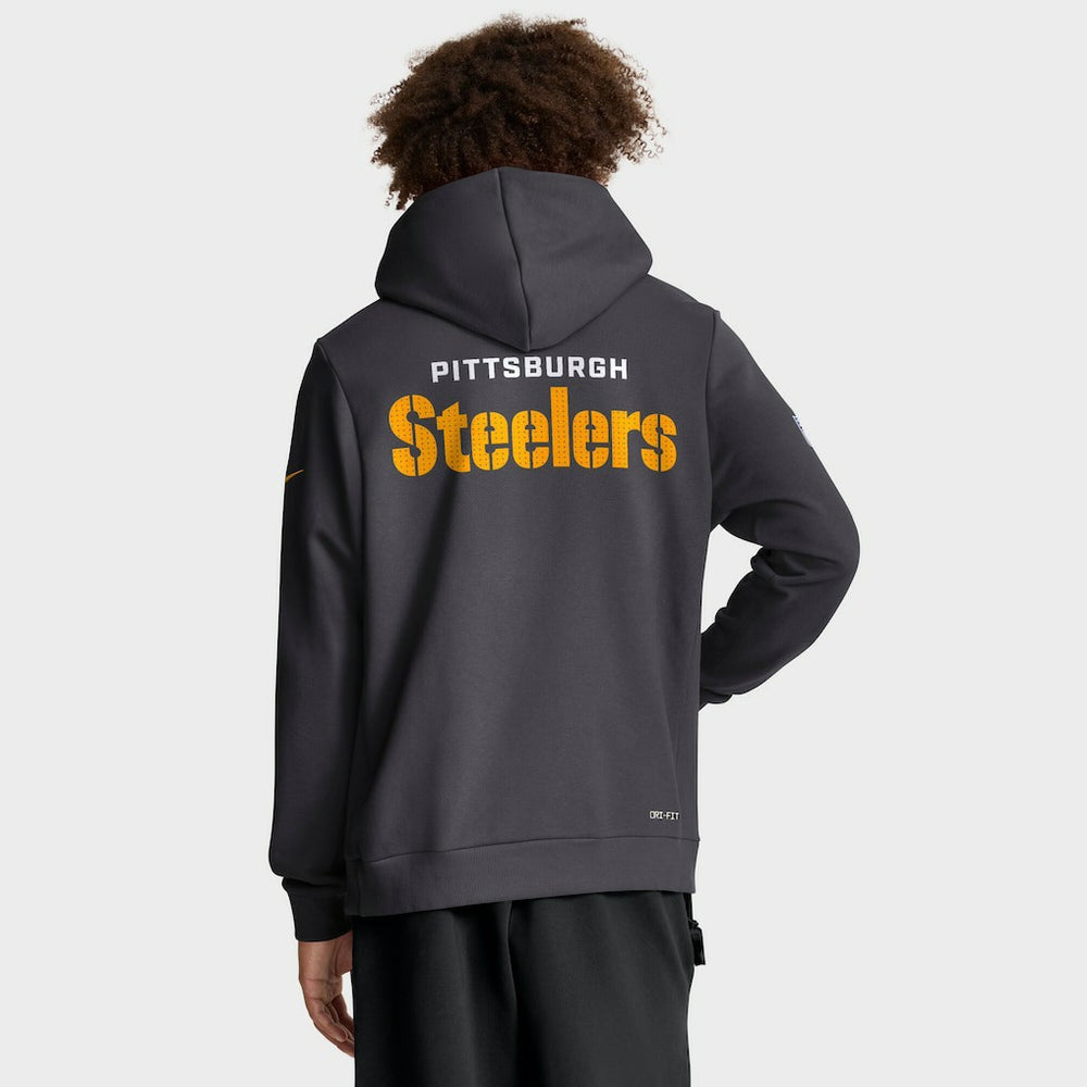 Pittsburgh Steelers Sideline Standard Issue Initial Home Dri-FIT Hoodie - Anthracite Hoodies