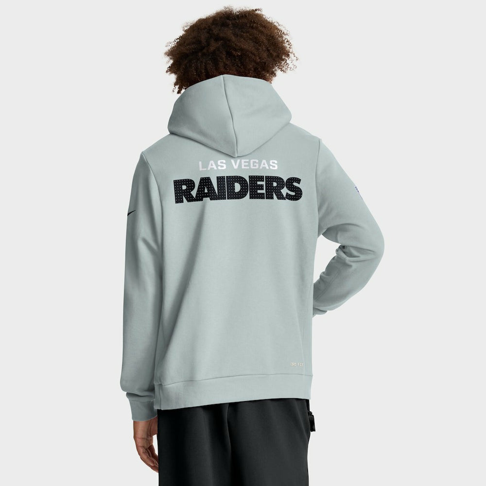 Las Vegas Raiders Sideline Standard Issue Initial Home Dri-FIT Hoodie - Silver Hoodies