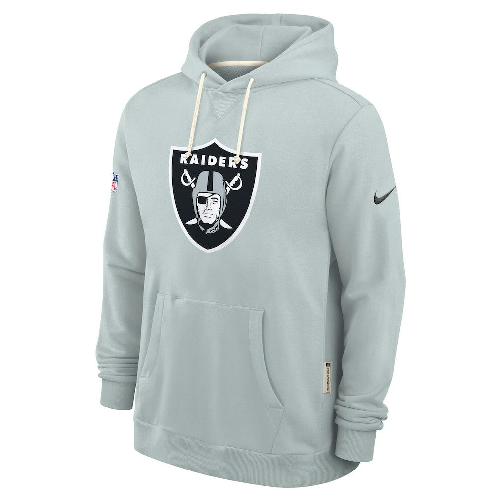 Las Vegas Raiders Sideline Standard Issue Initial Home Dri-FIT Hoodie - Silver Hoodies