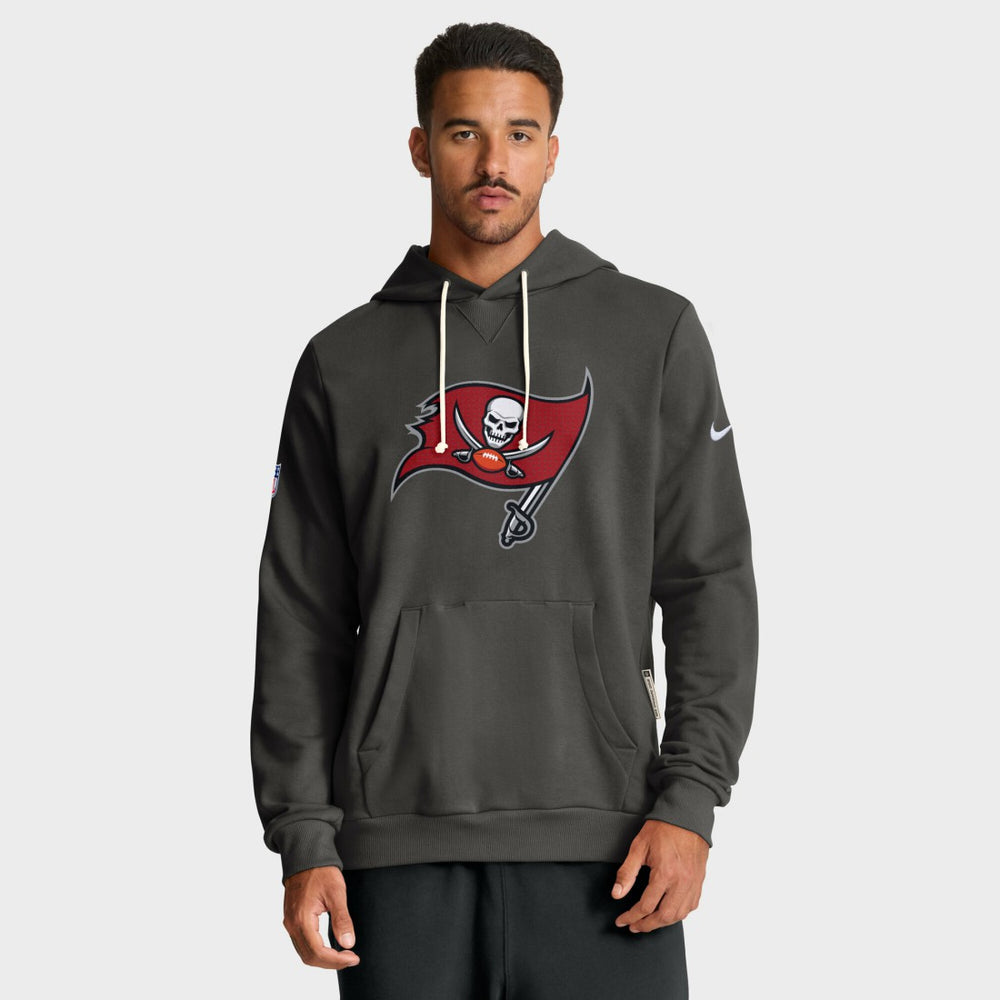 Tampa Bay Buccaneers Sideline Standard Issue Initial Home Dri-FIT Hoodie - Pewter Hoodies