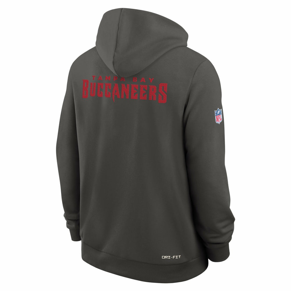 Tampa Bay Buccaneers Sideline Standard Issue Initial Home Dri-FIT Hoodie - Pewter Hoodies