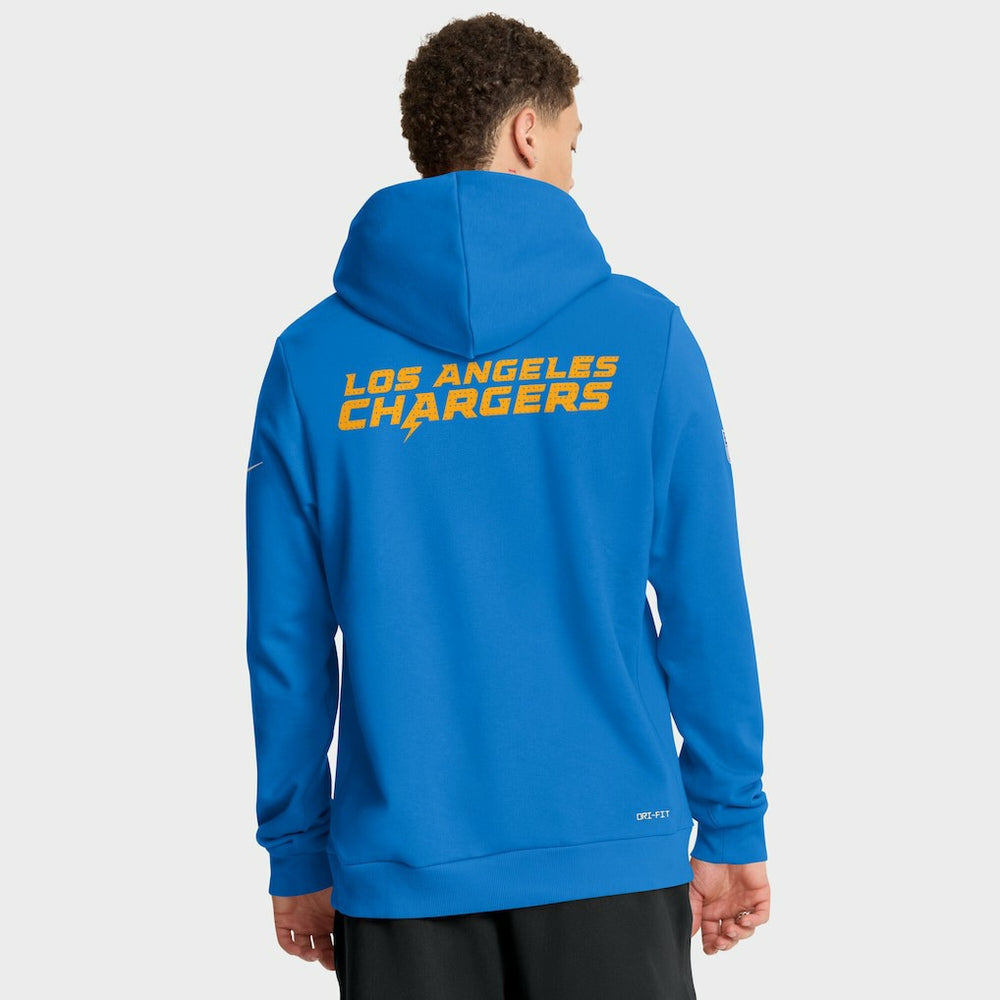 Los Angeles Chargers Sideline Standard Issue Initial Home Dri-FIT Hoodie - Powder Blue Hoodies