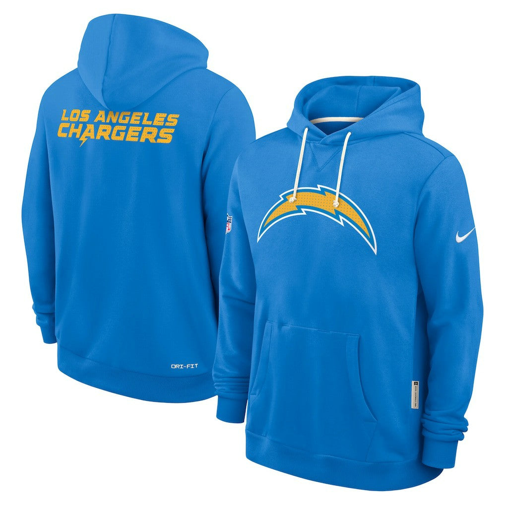 Los Angeles Chargers Sideline Standard Issue Initial Home Dri-FIT Hoodie - Powder Blue Hoodies