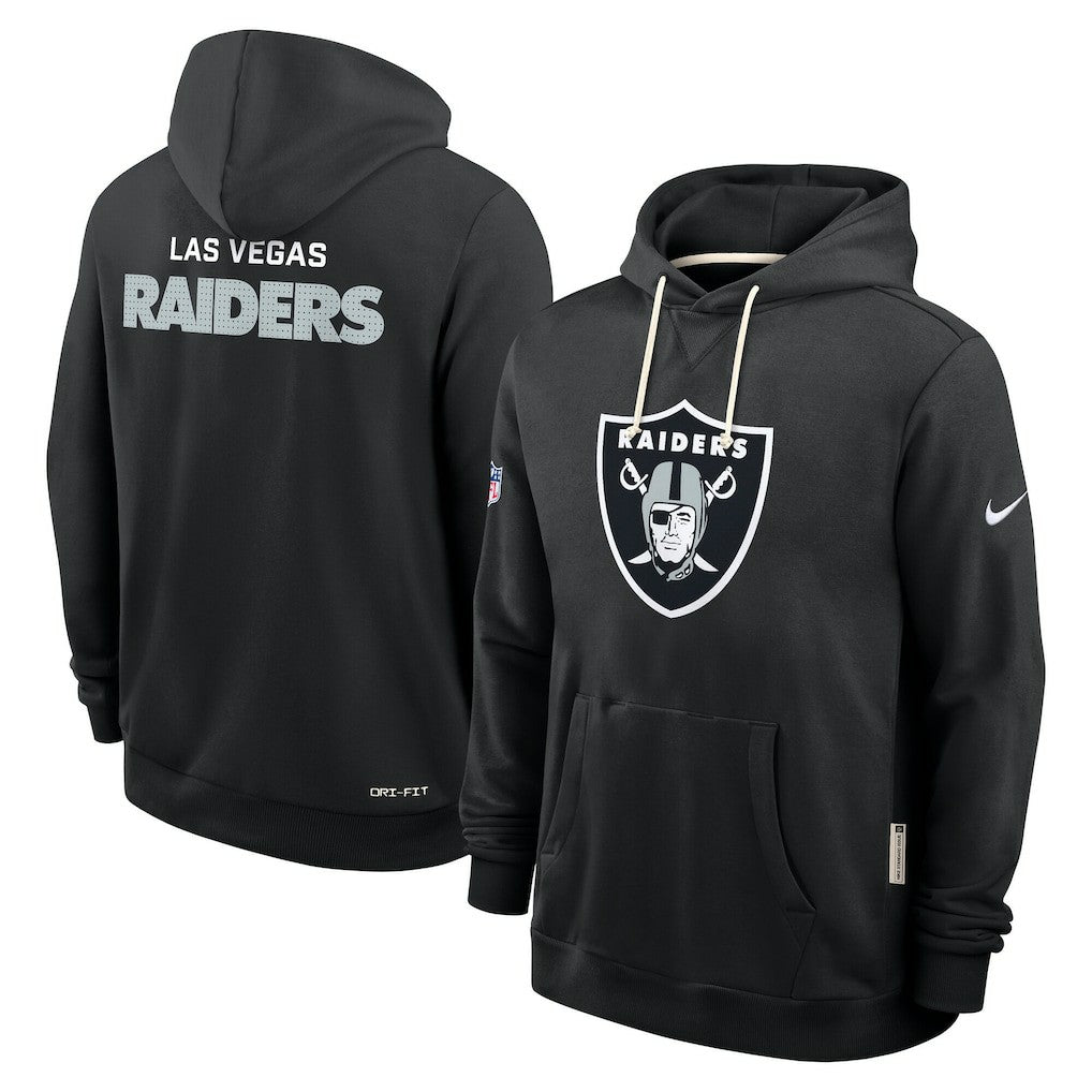 Las Vegas Raiders Sideline Standard Issue Initial Home Dri-FIT Hoodie - Black Hoodies