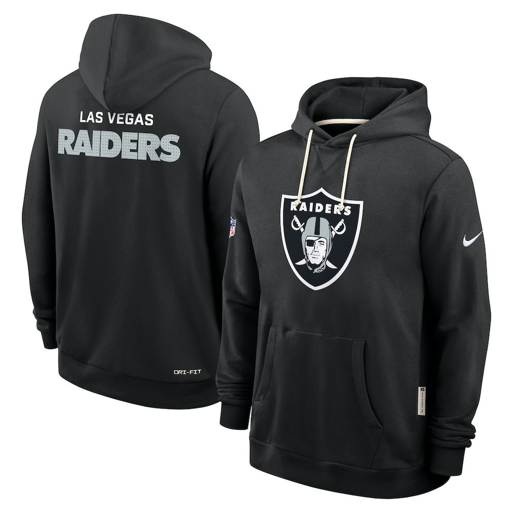 Las Vegas Raiders Sideline Standard Issue Initial Home Dri-FIT Hoodie - Black Hoodies