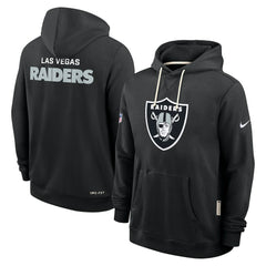 Las Vegas Raiders Sideline Standard Issue Initial Home Dri-FIT Hoodie - Black Hoodies