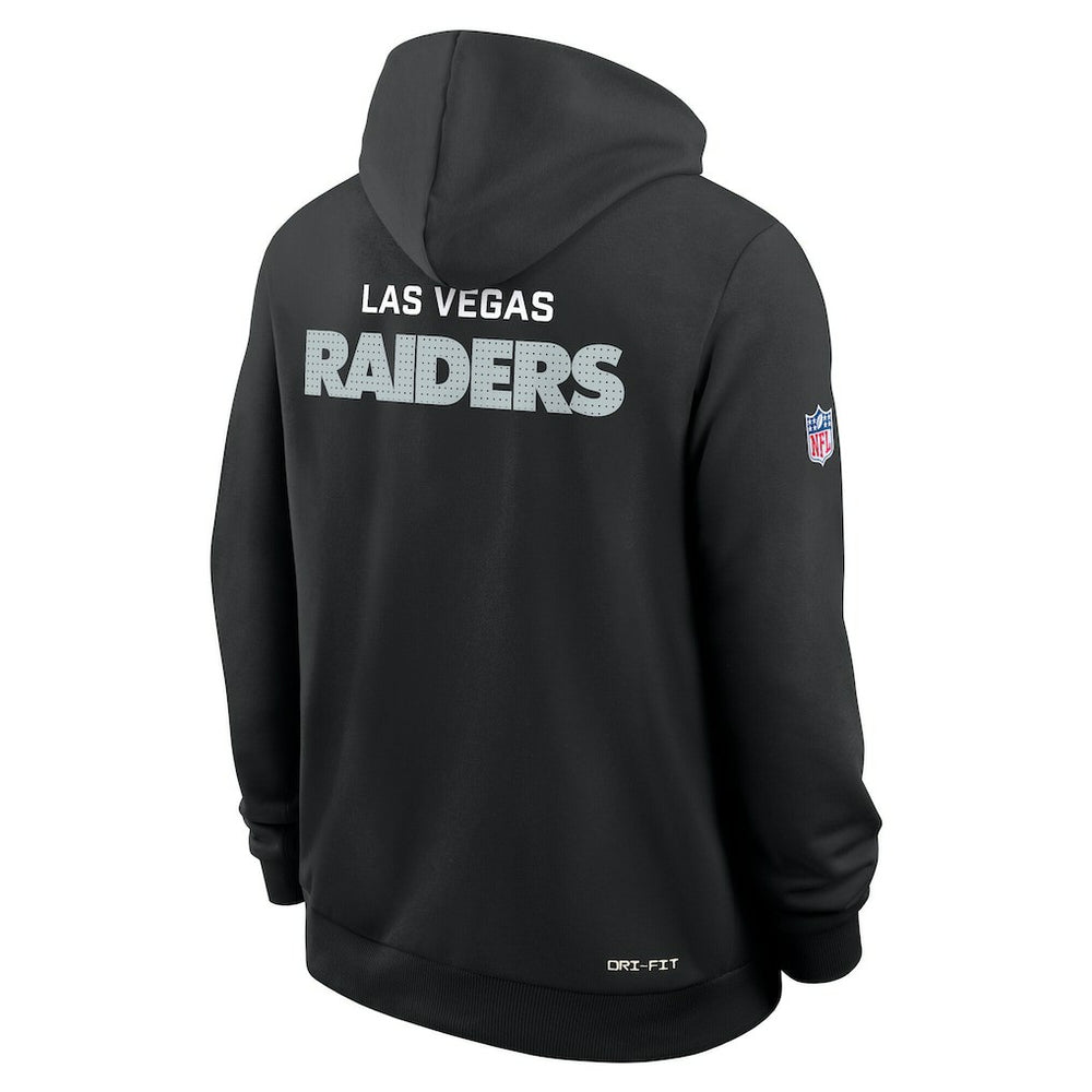 Las Vegas Raiders Sideline Standard Issue Initial Home Dri-FIT Hoodie - Black Hoodies