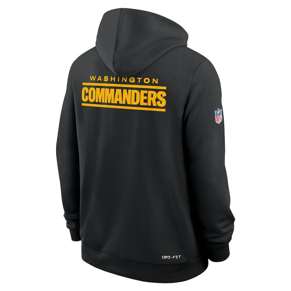 Washington Commanders Sideline Standard Issue Initial Home Dri-FIT Hoodie - Black Hoodies