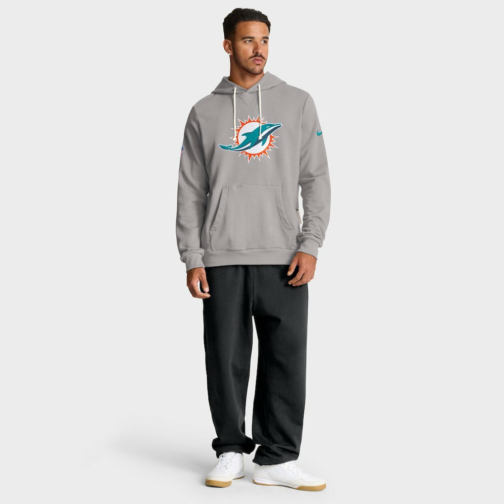 Miami Dolphins Sideline Standard Issue Initial Home Dri-FIT Hoodie - Charcoal Hoodies
