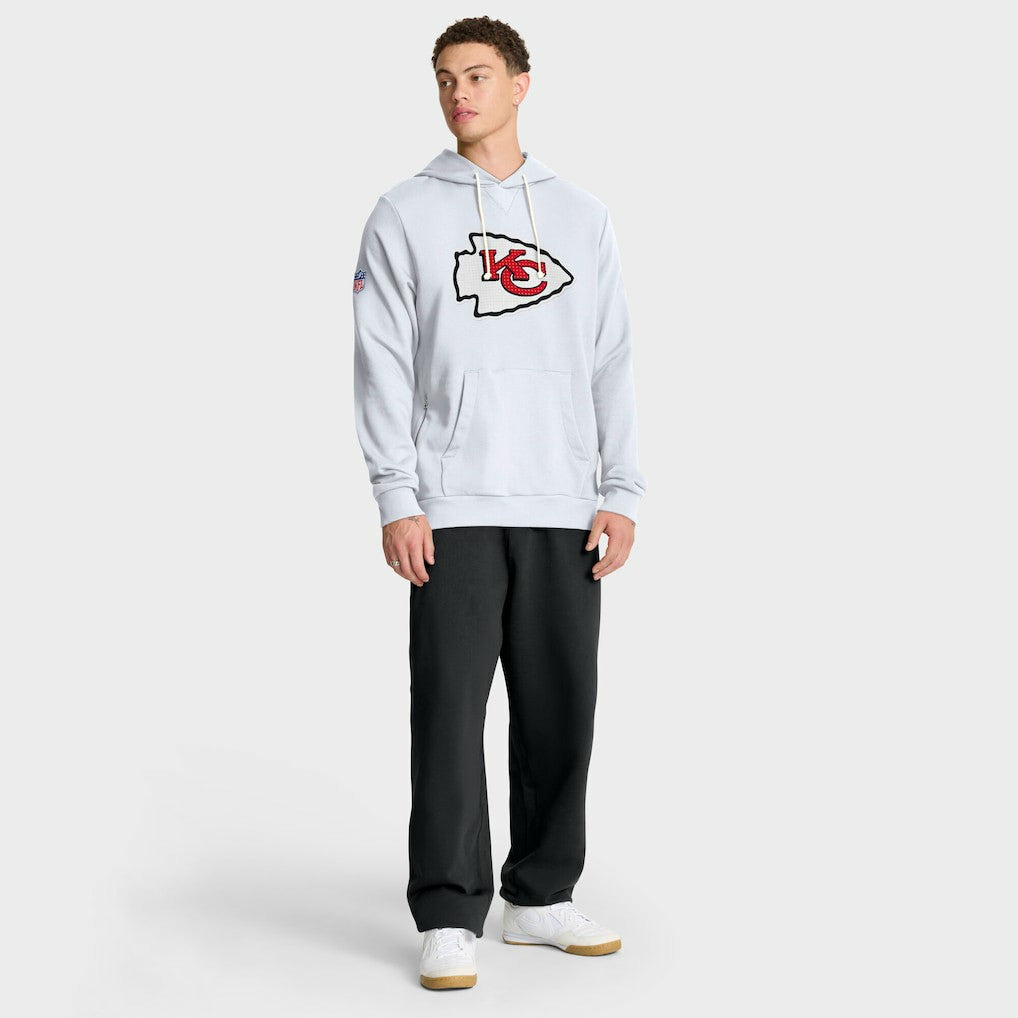 Kansas City Chiefs Sideline Standard Issue Initial Home Dri-FIT Hoodie - White Hoodies