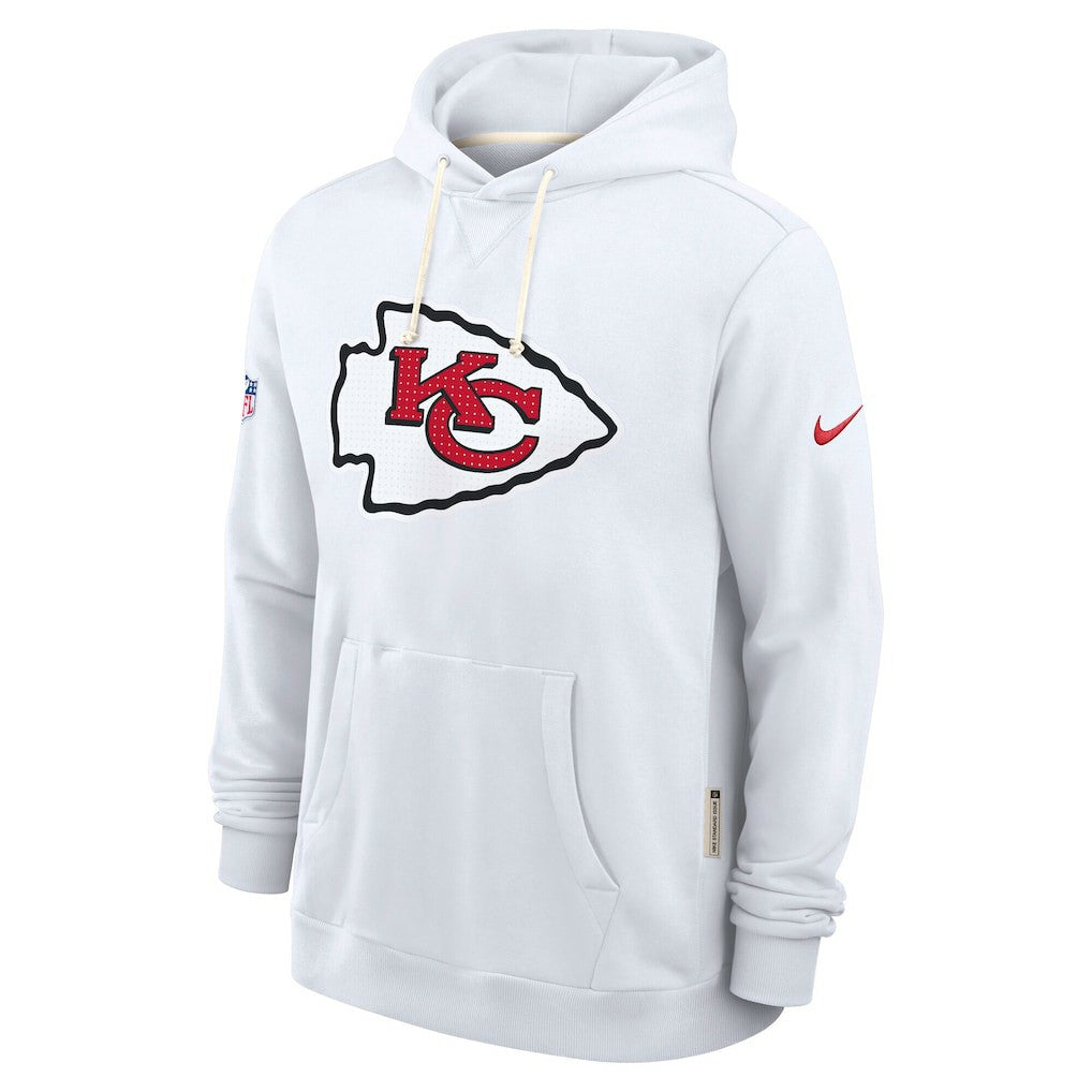 Kansas City Chiefs Sideline Standard Issue Initial Home Dri-FIT Hoodie - White Hoodies