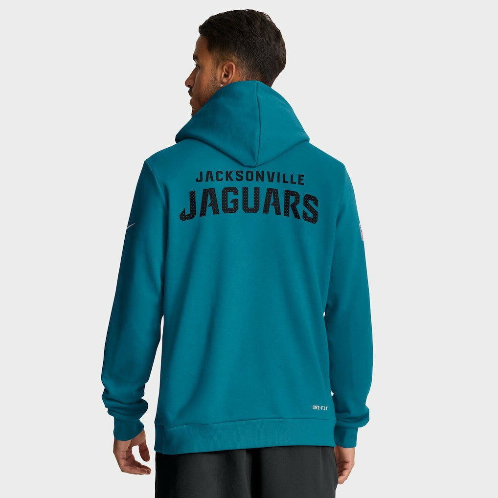 Jacksonville Jaguars Sideline Standard Issue Initial Home Dri-FIT Hoodie - Teal Hoodies