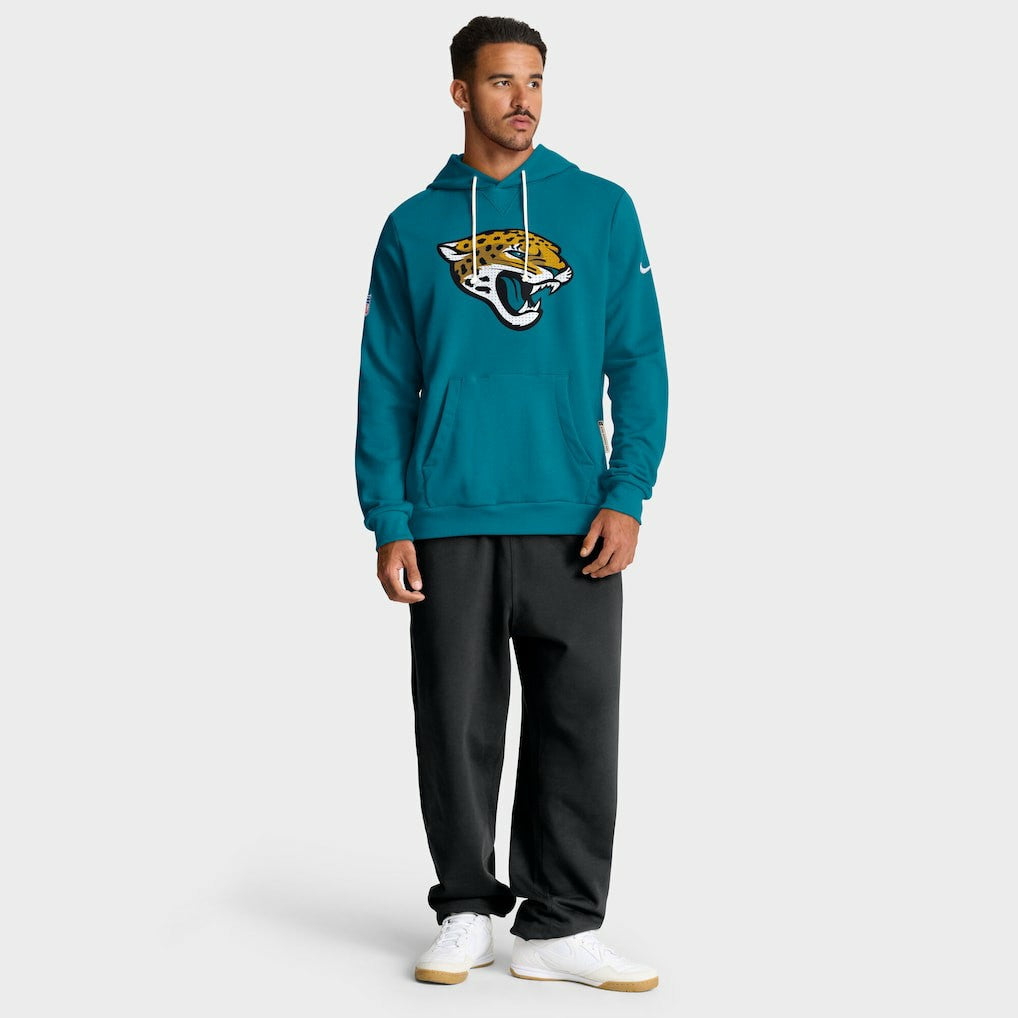 Jacksonville Jaguars Sideline Standard Issue Initial Home Dri-FIT Hoodie - Teal Hoodies