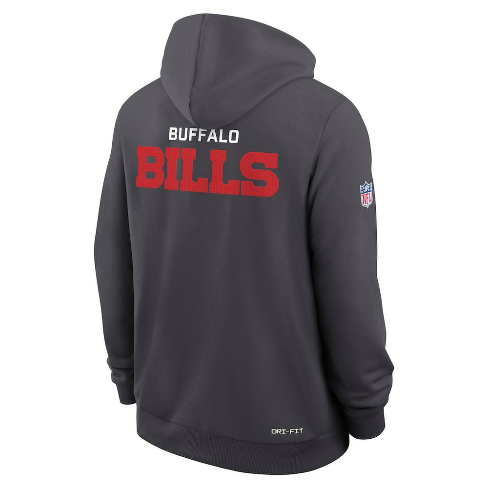 Buffalo Bills Sideline Standard Issue Initial Home Dri-FIT Hoodie - Anthracite Hoodies