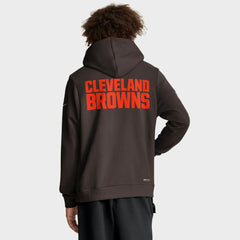 Cleveland Browns Sideline Standard Issue Initial Home Dri-FIT Hoodie - Brown Hoodies