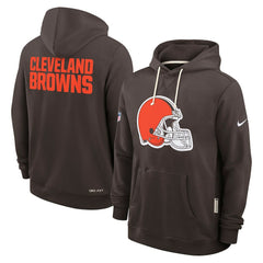 Cleveland Browns Sideline Standard Issue Initial Home Dri-FIT Hoodie - Brown Hoodies