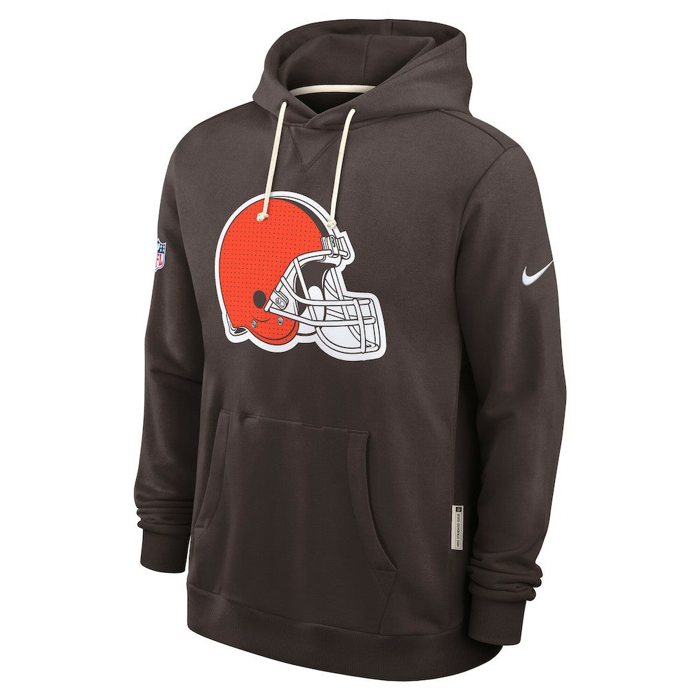 Cleveland Browns Sideline Standard Issue Initial Home Dri-FIT Hoodie - Brown Hoodies
