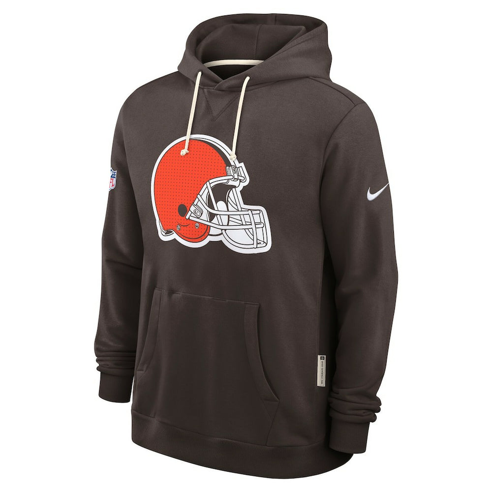Cleveland Browns Sideline Standard Issue Initial Home Dri-FIT Hoodie - Brown Hoodies