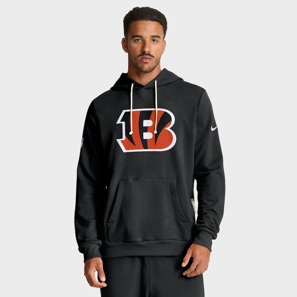 Cincinnati Bengals Sideline Standard Issue Initial Home Dri-FIT Hoodie - Black Hoodies