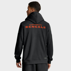 Cincinnati Bengals Sideline Standard Issue Initial Home Dri-FIT Hoodie - Black Hoodies