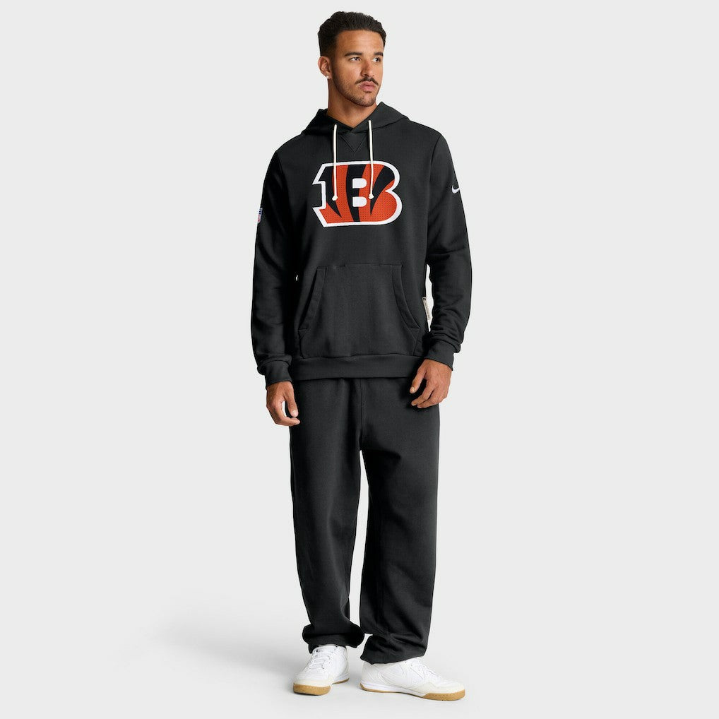 Cincinnati Bengals Sideline Standard Issue Initial Home Dri-FIT Hoodie - Black Hoodies
