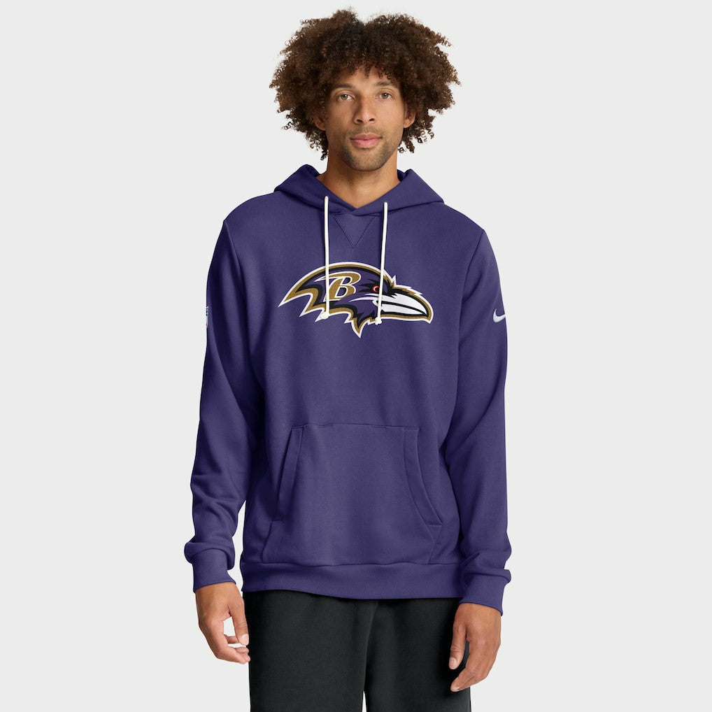 Baltimore Ravens Sideline Standard Issue Initial Home Dri-FIT Hoodie - Purple Hoodies
