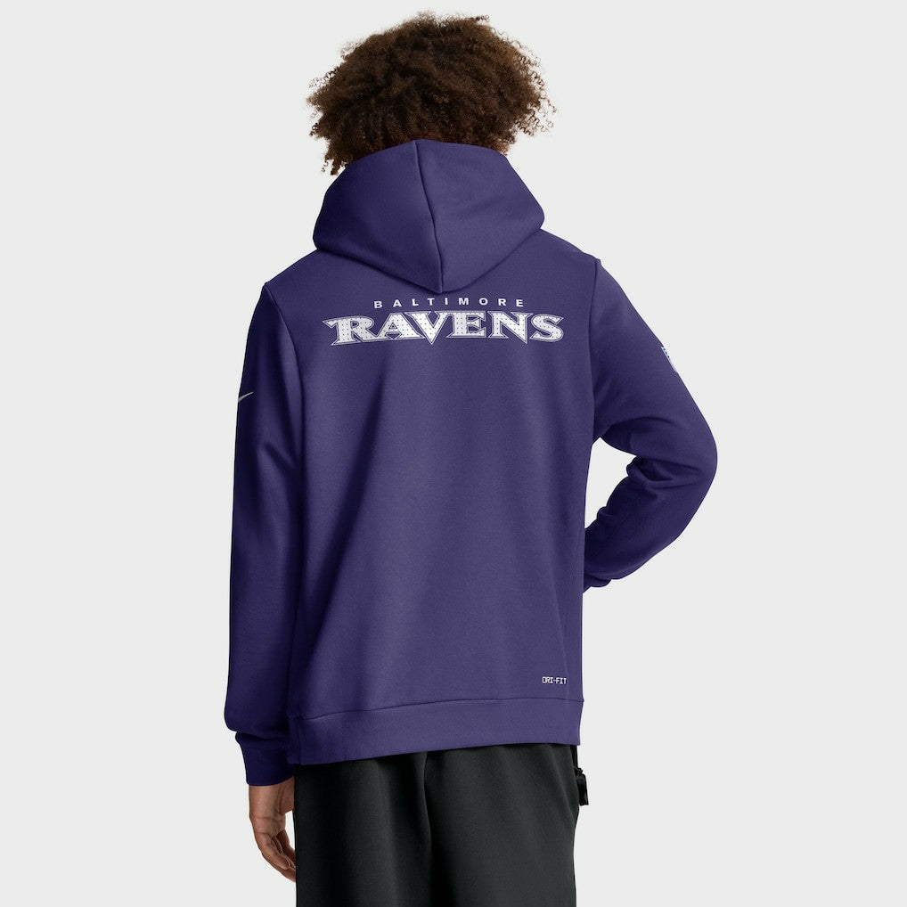 Baltimore Ravens Sideline Standard Issue Initial Home Dri-FIT Hoodie - Purple Hoodies