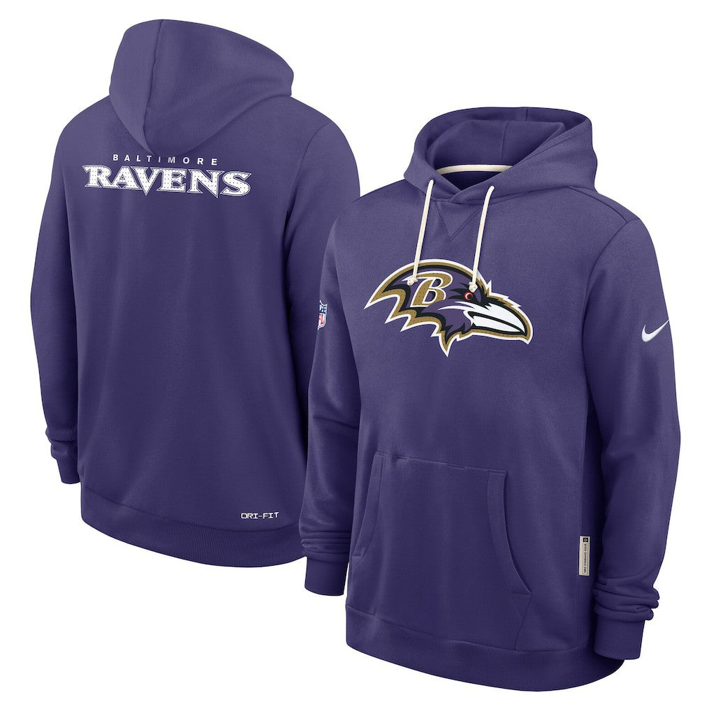 Baltimore Ravens Sideline Standard Issue Initial Home Dri-FIT Hoodie - Purple Hoodies