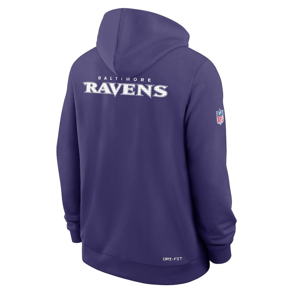 Baltimore Ravens Sideline Standard Issue Initial Home Dri-FIT Hoodie - Purple Hoodies