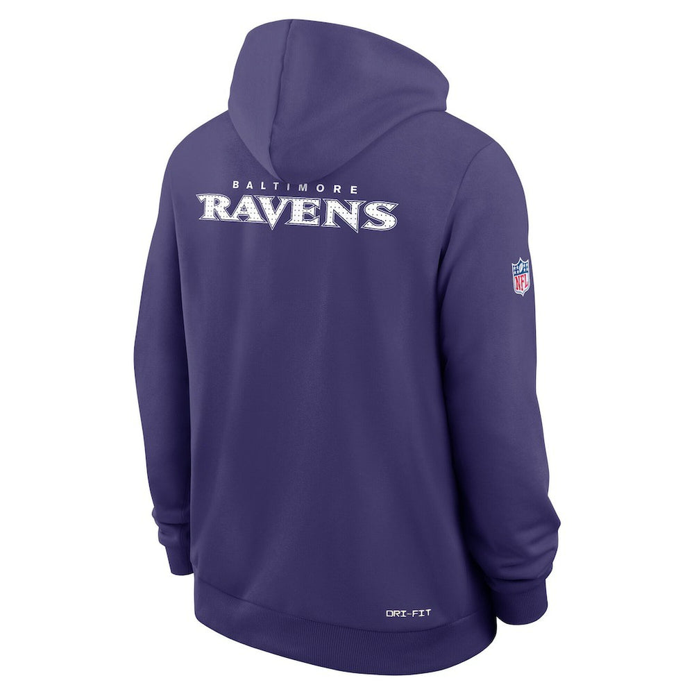 Baltimore Ravens Sideline Standard Issue Initial Home Dri-FIT Hoodie - Purple Hoodies