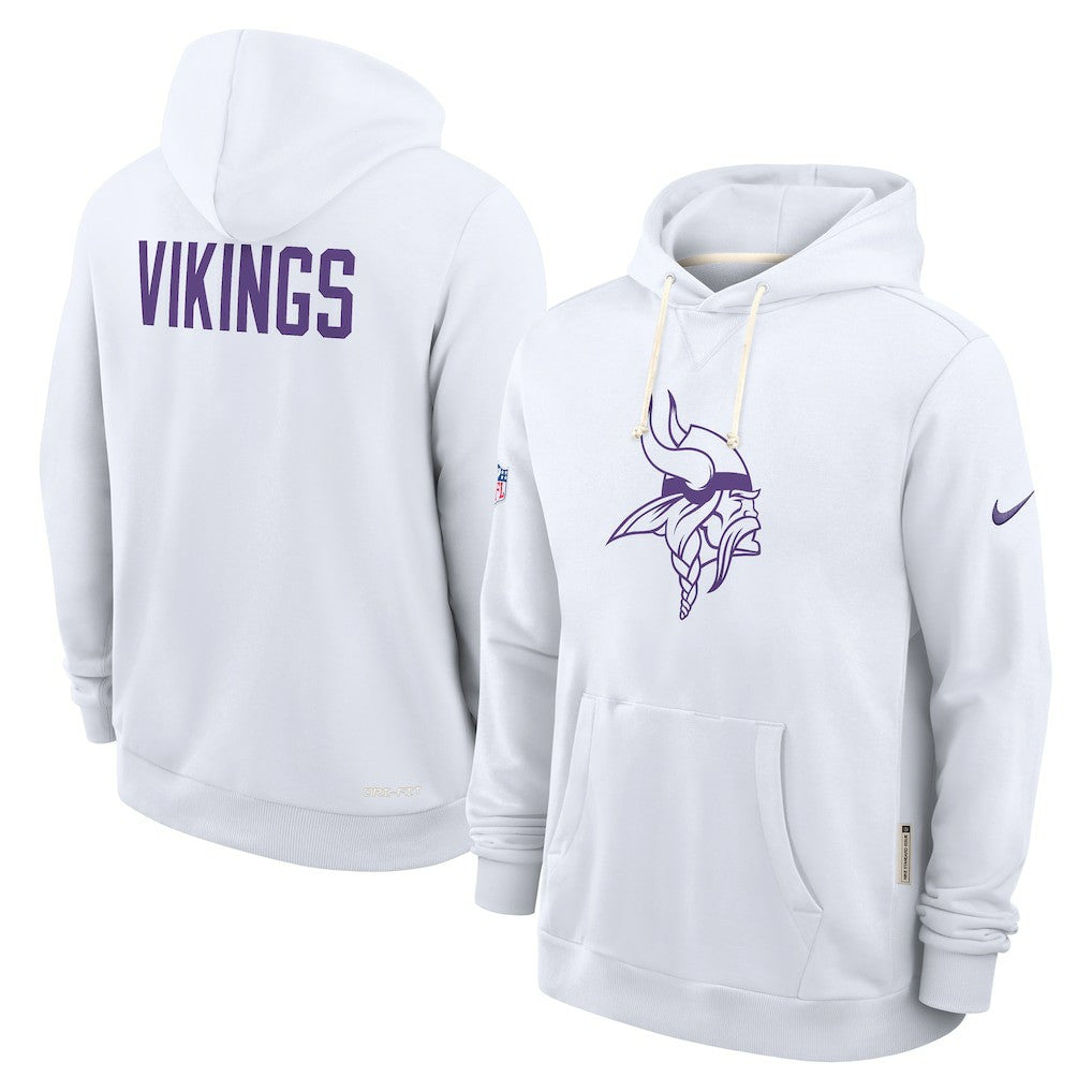 Minnesota Vikings Sideline Standard Issue Alt 2 Dri-FIT Hoodie - White Hoodies